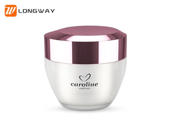 Acrylic Cosmetic Jar with Rose Gold Cap for Facial Cream Jar Packing