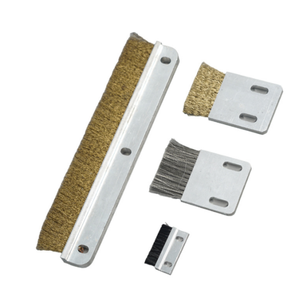 Customized Size 200*35*10mm Aluminum Alloy Brass Wire Brush, Track Cleaning Conductive Brush