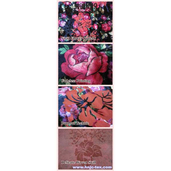 New burnout antistatic flower polyester fabric miro velvet fabric women apparel fabric