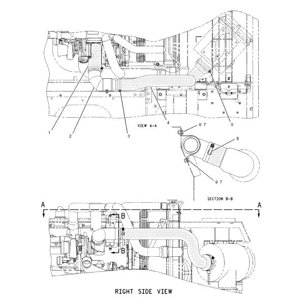 190-5791 Hose For  Excavator 322C  322CFM 324D 324D FM 324D FMLL 324D L 324D LN 325C  325C FM