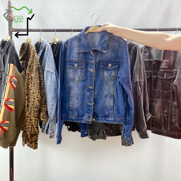 Street Fashion Second Hand Denim Jacket Mixed Gender First Level 2nd Hand Coats