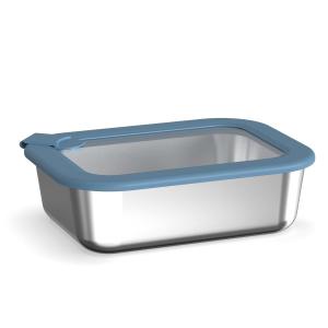 304 Stainless Steel Food Container 1L Leakproof with Silicone Lid