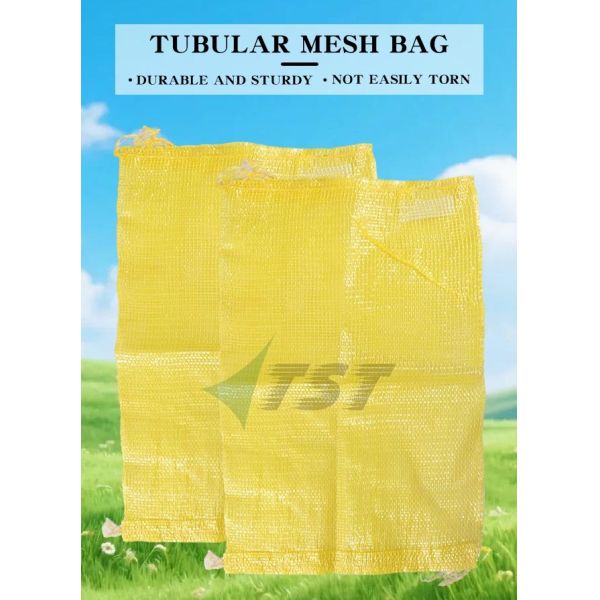 50 Lb Circular Knitted Mesh Produce Bag For Firewood Vegetable