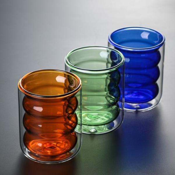 6oz Hot Selling High Borosilicate Handle Heat Resistant Double Wall Clear Coffee Glass