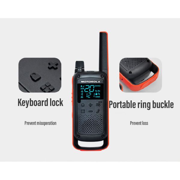 Talkie-walkie motorola Talkabout T82 Extreme Quad 5km Pmr Battery Earpiece Twin Pack Cost-effective Two-Way Radio Walkie Talkie