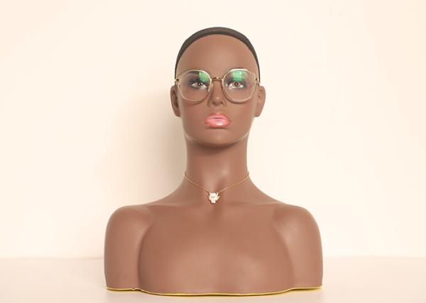 Db-7645a African American Face Mannequin Head With Shoulders Full Bust With Makeup