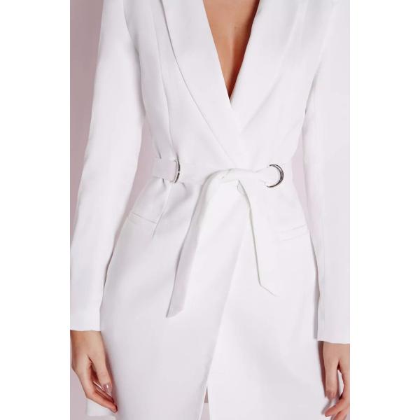 Одежда женщин платья блейзера падения белая