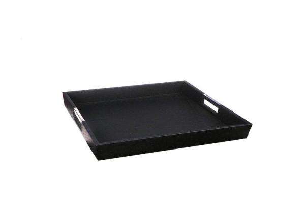Metal Lock Custom Jewelry Gift Boxes Leather Serving Tray Imitation Leather Material