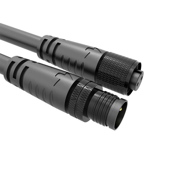 M10 Metal Head Coated Waterproof Male Female Connector LED Cable 2 Core 3 Core IP68