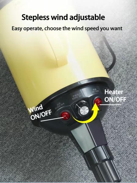 Fast Drying Pet Hair Dryer 4-in-1 Professional Quiet Blow Dryer for Dogs Cats Lightweight Portable