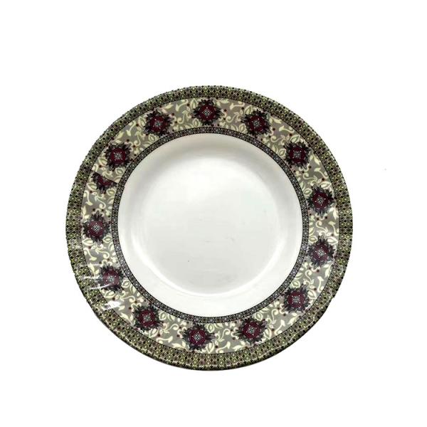 8 durable Melamine Melamine Salad Plate Round Shape With Ripple