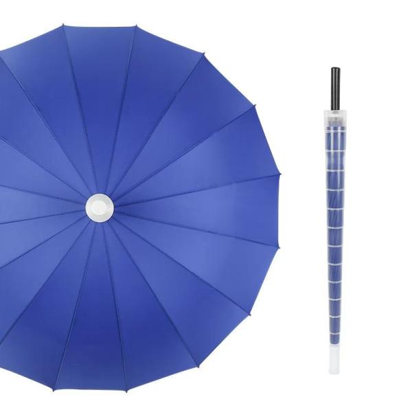 Special Design 16ribs Automatic Straight Umbrella with Waterproof Case Keeping Dry Custom Logo Accept