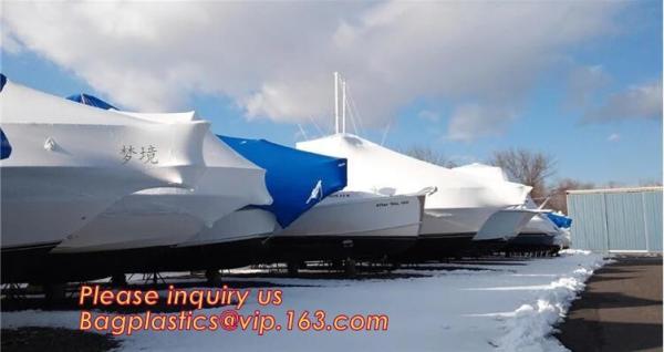 Heavy-Duty POF Boat Shrink Wrap Film, Central Fold Film, Colored Printed Protective Heat Shrinkable Film