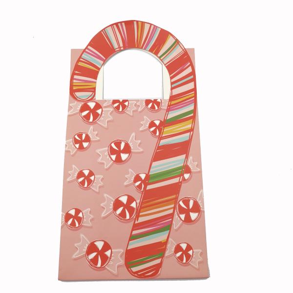 350gsm Pink Small Paper Candy Bags CDR Gift Shopping With Handles