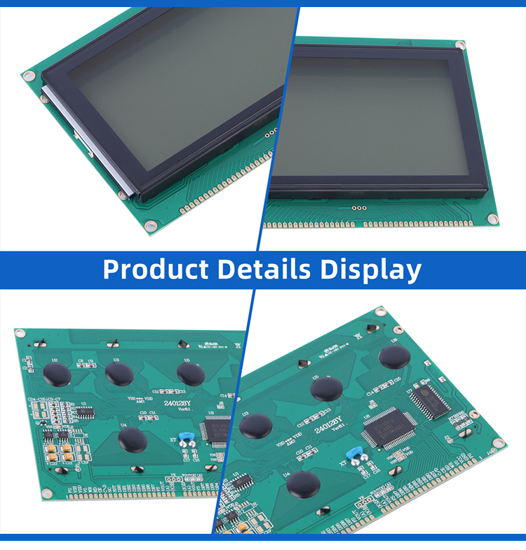 Grey Film 240128Y 144X104X12MM UCI6963C LCM Monochrome LCD Module Original T6963C