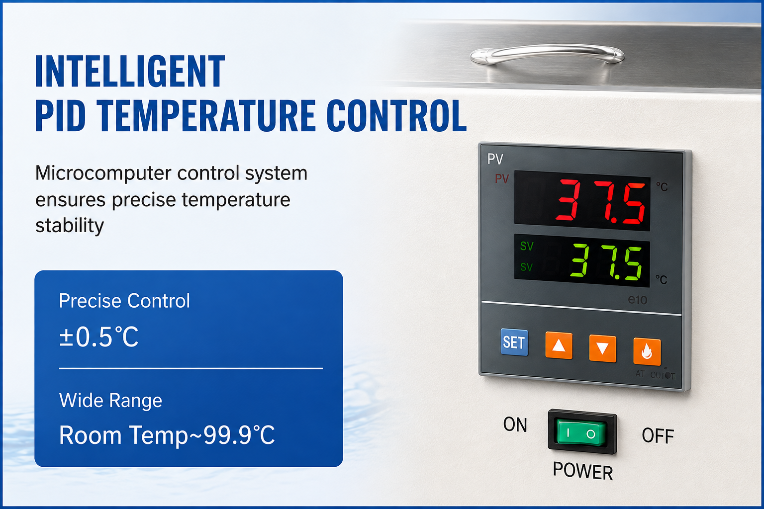 Cenlee HH-W600 Digital Thermostatic Water Bath 1500W PID Control Stainless Steel for Lab Distillation Drying Sample Heating