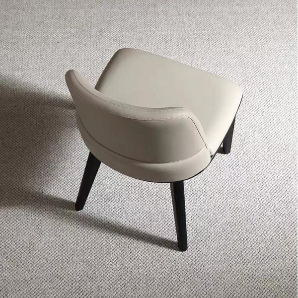 Pleat Leather Ash Wood Italian Style Dining Chairs With Refinement