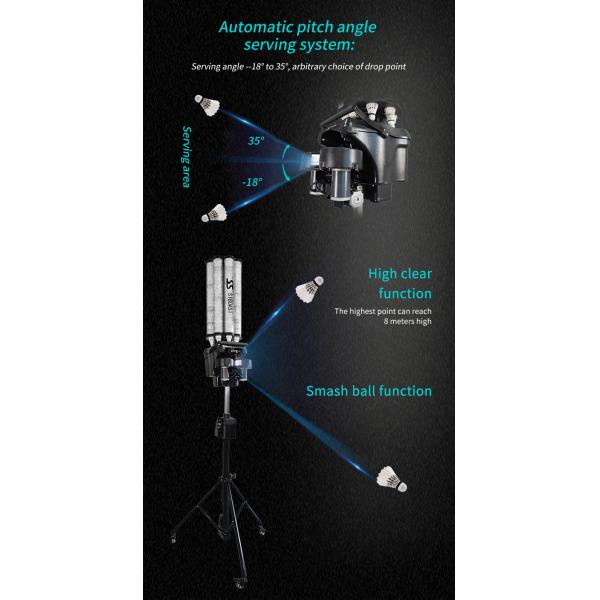 Máquina do serviço da peteca do badminton com proteção da sobretensão da sobrecarga