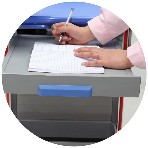 MN-EC003  High Quality Medical Emergency Medicine Trolley Cart With Wheels