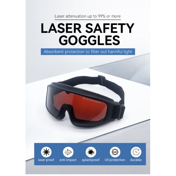 Laser Protection Goggles for Fiber Laser 1064nm Class Anti-Laser UV Protection Fit Laser Hair Removal Welding Daylight Viewing