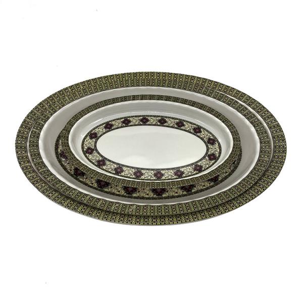 世帯の深い楕円形のメラミン スープ皿18味がない耐久財