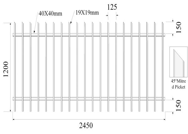 Q235 Interpon Weather Resistance Garrison Fence Panels For Garden / Factory