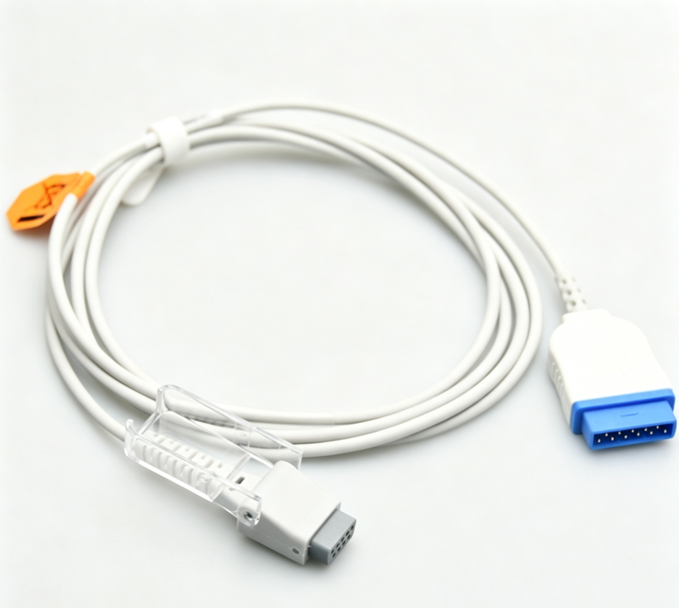 Medical Reusable Spo2 Sensor 2.4m Spo2 Extension Cable 11Pin To DB9 Compatible With GE Marquette