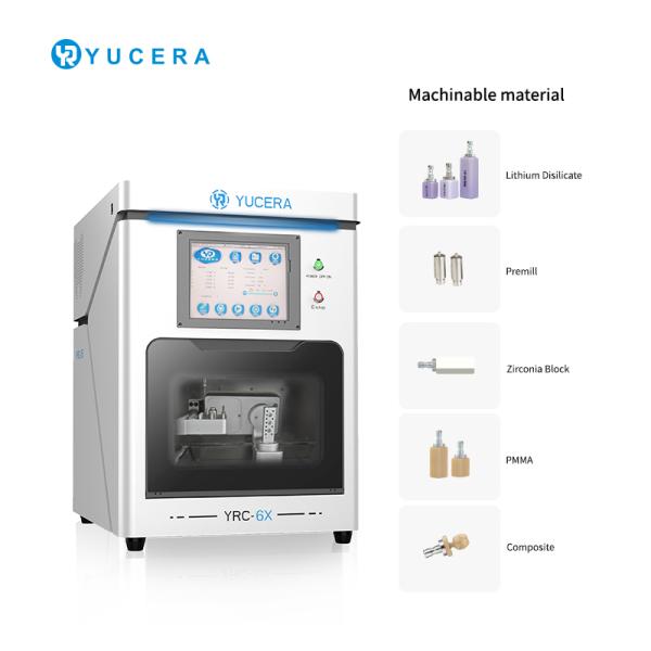 Yucera Dental Wet Milling Machine Dental Cad Cam 5 Axis Wet for Glass Ceramic