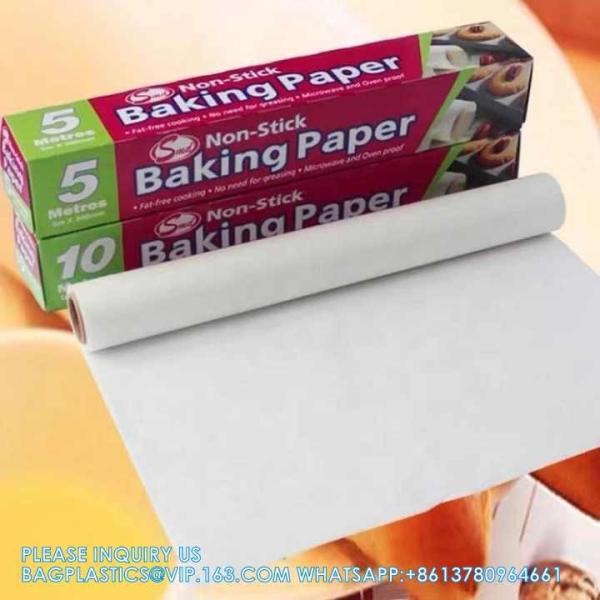 5m 10m 20m Food Oil Proof Tray Household Cake Silicone Paper In Roll With Metal Sawtooth Baking Paper Rolls