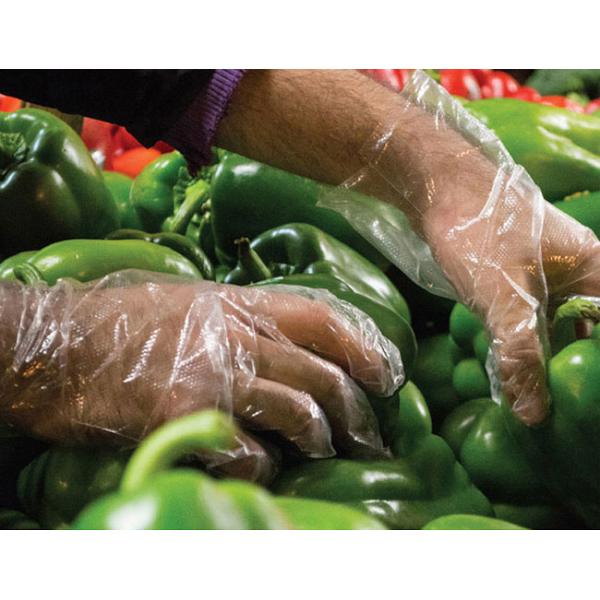 Health Household Disposable Gloves , PE Plastic Film Cleaning Health Gloves Hair Beauty Salons