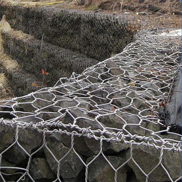 Double Twist Weaving Gabion Basket 60x80mm Mesh Size for Landscaping Projects