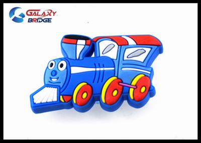 Blue Train Silicon Kids Bedroom Knobs / Soft Plastic Childrens Wardrobe Door Knobs