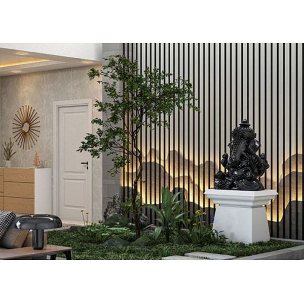 Zero Gap Seamless Interior Fluted WPC Wall Panels Cladding Louver WPC Wall Panel