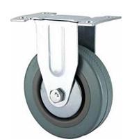 light duty 4 rigid grey rubber caster, 2.5 inch, 3 inch grey rubber castor, 4 PVC caster, rubber fixed caster