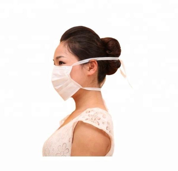 2018 China supplier food industry disposable non woven face mask tie on