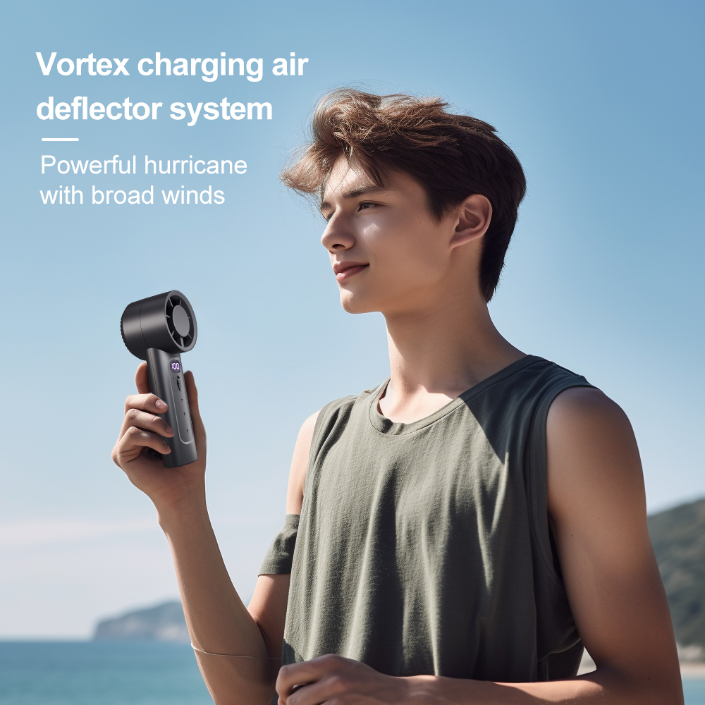 2024 New Arrival Outdoor USB Mini Rechargeable Wireless Portable Semiconductor Refrigeration High Speed Air Cooling Fan