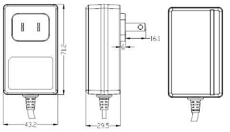30W 5V 3A 24V 1A 12V 2,5 соединитель переходника 12V 2A 2.1*5.5 2.5*5.5 силы Amp