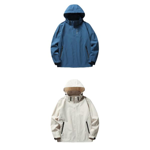 Polyester Windbreaker Jacket for Men XMAMLON Custom Full Zip Up Training Light Weight