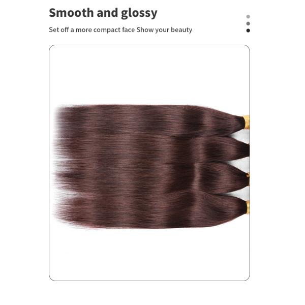 PenguBoom 16inch Color 2 Hair Bundles Dark Brown Human Hair Weave