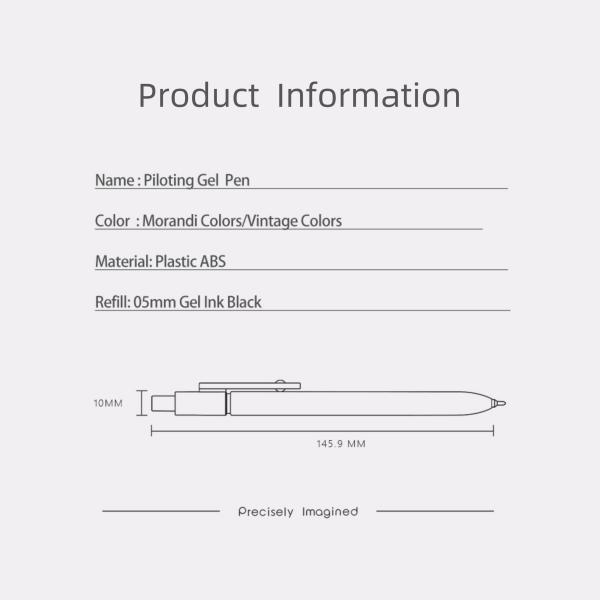 Crayon à bille à rouleaux créatif esthétique 0,5 mm Crayon en gel plastique à point fin sec rapide