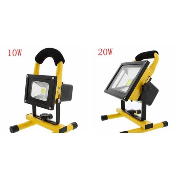 10W Waterproof Rechargeable LED Flood Lights Black Aluminum 4 Hours Portable
