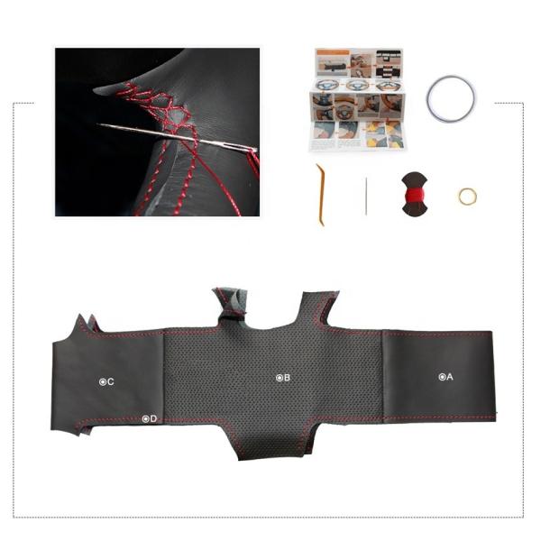 For Mitsubishi Lancer 10 EVO Evolution Custom the Steering Wheel Covers with Hand Sewing DIY