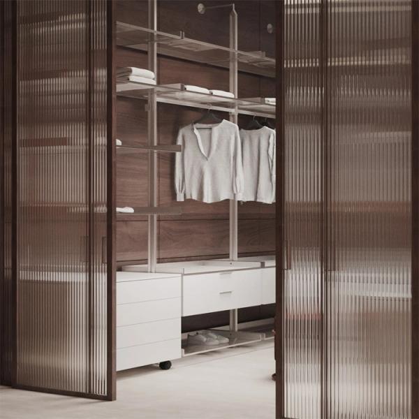 Modern E0E1 Wardrobe Armoire Hanging Clothes Furniture Closet Armoire Bedroom Indoor