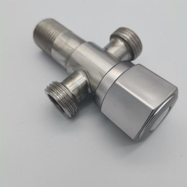 Angle Valve Multifunction Stainless Steel 3Ways T Valves for Bathroom Engineering