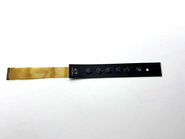 Texture Coating 1x3 FPC Membrane Switch Chemicals Resistant With Perimeter Emboss All Keys