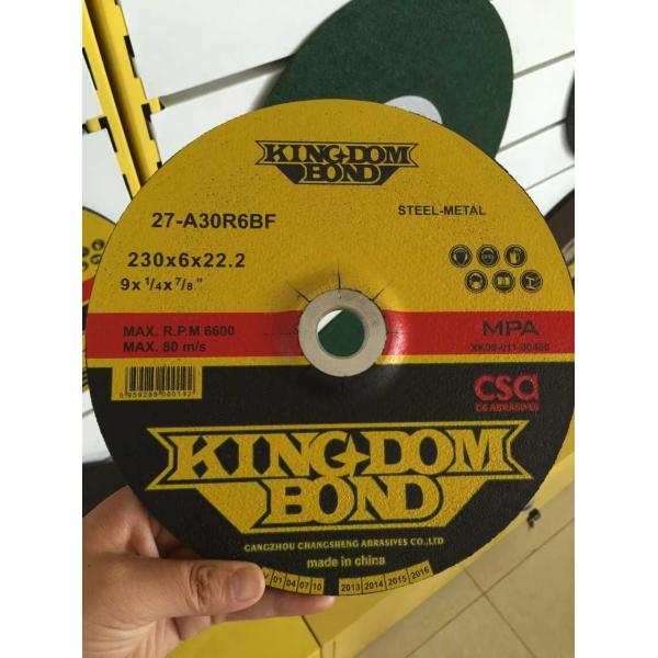 kingdom bond grinding wheel&cutting wheel 230*6*22mm for metal