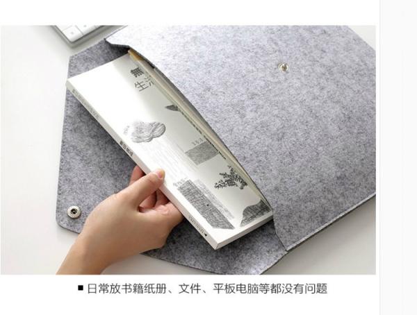 File Folders- Felt Folder Expanding File Folder Paper Envelope A4 Folders With Lanyard Felt file bag simple office data file bag storage bag storage bag student stationery bag folder