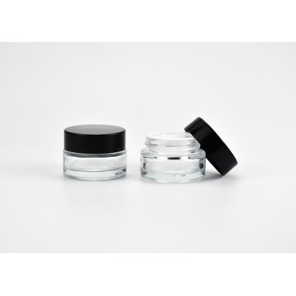 Returnable Classic Clear 0.5OZ 15g Cylinder Cosmetic Container For Eye Cream, Gel, Primary Glass Skin Care Packaging