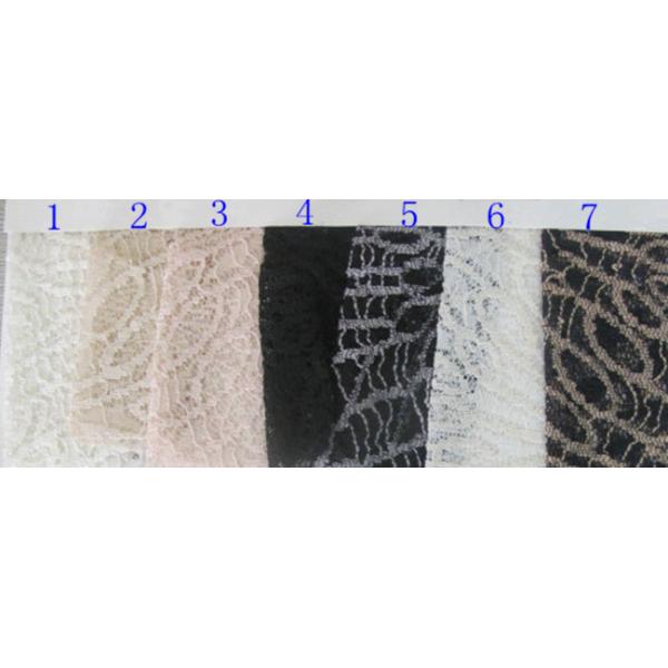 Customized Jacquard Cotton Nylon Lace Fabric Shrink-Resistant SGS CE CY-LW0105