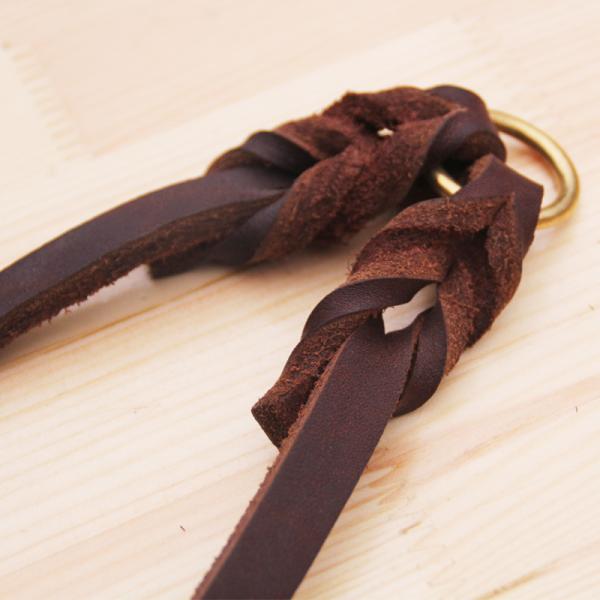 Pet Cow Leather Collar Leash Harness Set Traction Rope  Double Ended Dog Lead 50CM